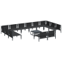 Conjunto de sofá de jardín 13 pcs Antracita Acero