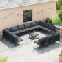 Conjunto de sofá de jardín 13 pcs Antracita Acero