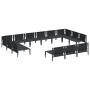 Conjunto de sofá de jardín 13 pcs Antracita Acero
