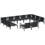 Conjunto de sofá de jardín 11 pcs Antracita Acero