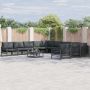 Conjunto de sofá de jardín 12 pcs Antracita Acero
