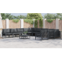 Conjunto de sofá de jardín 12 pcs Antracita Acero