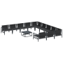 Conjunto de sofá de jardín 12 pcs Antracita Acero