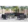 Conjunto de sofá de jardín 12 pcs Antracita Acero
