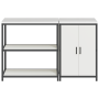 Juego de Almacenamiento de Cocina 2 pcs Blanco 150 x 50 x 92 cm