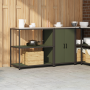 Juego de Almacenamiento de Cocina con estante 2 pcs Verde Oliva