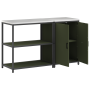 Juego de Almacenamiento de Cocina con estante 2 pcs Verde Oliva