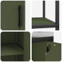 Juego de Almacenamiento de Cocina con estante 2 pcs Verde Oliva