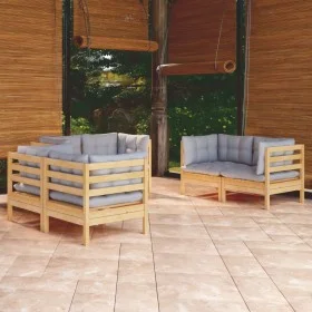 6-piece garden furniture set with solid pine wood cushions by vidaXL, Garden sets - Ref: Foro24-3096243, Price: 463,91 €, Dis...