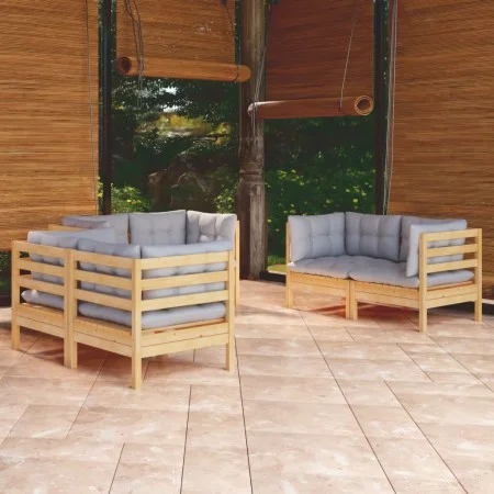 6-piece garden furniture set with solid pine wood cushions by vidaXL, Garden sets - Ref: Foro24-3096243, Price: 463,91 €, Dis...