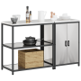 Juego de Almacenamiento de Cocina 2 pcs Plata 150 x 50 x 92 cm