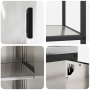 Juego de Almacenamiento de Cocina 2 pcs Plata 150 x 50 x 92 cm