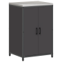 Juego de Almacenamiento de Cocina 2 pcs Negro 120 x 50 x 92 cm