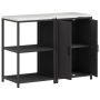 Juego de Almacenamiento de Cocina 2 pcs Negro 120 x 50 x 92 cm