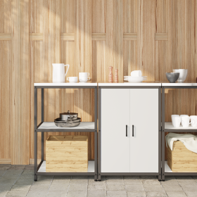 Juego de Almacenamiento de Cocina 2 pcs Blanco 120 x 50 x 92 cm