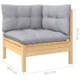 6-piece garden furniture set with solid pine wood cushions by vidaXL, Garden sets - Ref: Foro24-3096243, Price: 463,91 €, Dis...