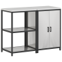 Juego de Almacenamiento de Cocina 2 pcs Plata 120 x 50 x 92 cm
