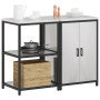 Juego de Almacenamiento de Cocina 2 pcs Plata 120 x 50 x 92 cm