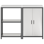 Juego de Almacenamiento de Cocina 2 pcs Plata 120 x 50 x 92 cm