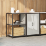 Juego de Almacenamiento de Cocina 2 pcs Plata 120 x 50 x 92 cm