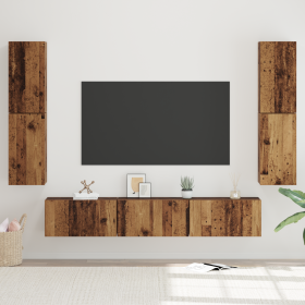 Conjunto de mueble de TV con estante Otro 7 pcs Madera