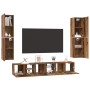 Conjunto de mueble de TV con estante Otro 7 pcs Madera