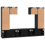 Conjunto de mueble de TV 7 pcs Roble negro 180 x 30 x 120 cm