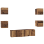 Conjunto de mueble de TV Otro 6 pcs Madera envejecida