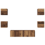 Conjunto de mueble de TV Otro 6 pcs Madera envejecida