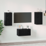 Conjunto de mueble de TV 3 pcs Roble negro 60 x 30 x 30.5 cm