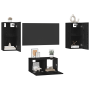 Conjunto de mueble de TV 3 pcs Roble negro 60 x 30 x 30.5 cm