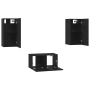 Conjunto de mueble de TV 3 pcs Roble negro 60 x 30 x 30.5 cm