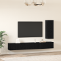 Conjunto de mueble de TV 4 pcs Roble negro 30.5 x 30 x 90 cm