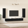Conjunto de mueble de TV 5 pcs Roble negro Madera contrachapada