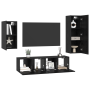 Juego de muebles de TV 4 pcs Roble negro 30.5 x 30 x 90 cm