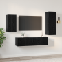 Juego de muebles de TV 4 pcs Roble negro 30.5 x 30 x 90 cm