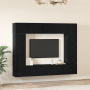 Conjunto de mueble de TV 8 pcs Roble negro 80 x 30 x 30.5 cm