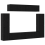Conjunto de mueble de TV 8 pcs Roble negro 80 x 30 x 30.5 cm