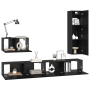Conjunto de mueble de TV 4 pcs Roble negro 30.5 x 30 x 110 cm