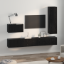 Conjunto de mueble de TV 4 pcs Roble negro 30.5 x 30 x 110 cm