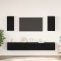 Mueble de TV de Pared 6 pcs Roble negro Madera contrachapada