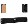 Mueble de TV de Pared 6 pcs Roble negro Madera contrachapada