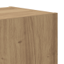 Conjunto de mueble de TV 8 pcs Roble artesanal Mediano