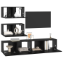 Conjunto de Muebles para TV 4 pcs Roble negro 80 x 30 x 30 cm