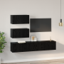 Conjunto de Muebles para TV 4 pcs Roble negro 80 x 30 x 30 cm