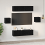 Conjunto de mueble de TV 6 pcs Roble negro 60 x 30 x 30 cm