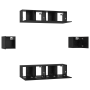 Conjunto de mueble de TV 6 pcs Roble negro 60 x 30 x 30 cm