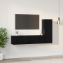 Set de Mueble de TV 3 pcs Roble negro Pequeña 30.5 x 30 x 90 cm