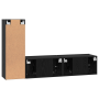 Set de Mueble de TV 3 pcs Roble negro Pequeña 30.5 x 30 x 90 cm