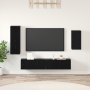 Juego de muebles de TV 4 pcs Roble negro 30.5 x 30 x 90 cm